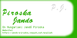 piroska jando business card