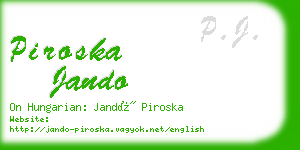 piroska jando business card